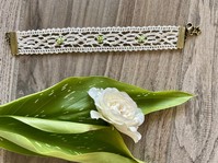 BRACCIALE MACRAME' PERLINE VERDE