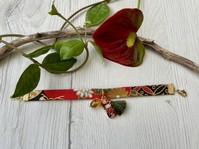 BRACCIALE COTONE GIAPPONESE MARGHERITA ROSSO