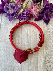 BRACCIALE SERPENTELLO PVC ROSSO