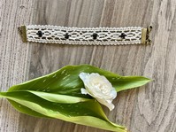 BRACCIALE MACRAME' PERLINE NERO