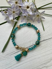 BRACCIALE RIGIDO CON CRISTALLI OTTANIO E NAPPINA