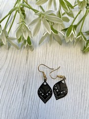 ORECCHINI FILIGRANA GOCCIA NERA