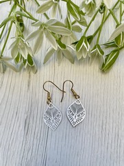 ORECCHINI FILIGRANA GOCCIA BIANCO