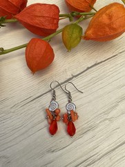 ORECCHINI CONCHIGLIA ARANCIO