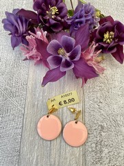 ORECCHINI CIONDOLO SMALTO ROSA