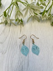 ORECCHINI FILIGRANA GOCCIA AZZURRO