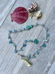 BRACCIALE UNCI PESCIOLINO POIS TURCHESE