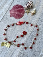 BRACCIALE UNCI PESCIOLINO POIS ROSSO