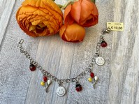 BRACCIALE CHARMS PALLONCINI E COCCINELLE