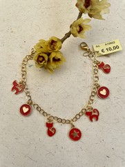 BRACCIALE CHARMS GATTINI ROSSO