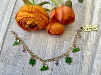 BRACCIALE CHARMS RANOCCHI E QUADRIFOGLI