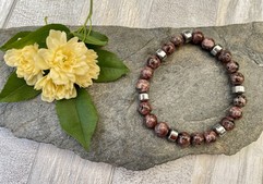 BRACCIALE ELASTICO PIETRA DURA MARMORIZZATA