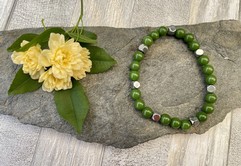 BRACCIALE ELASTICO PIETRA DURA VERDE