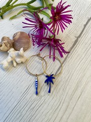 ORECCHINI CREOLA MARE BLU