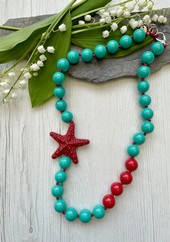 COLLANA STELLA MARINA ROSSA