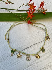 CORDINO COTONE CHARMS ACCIAIO VERDE