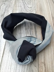 FASCIA ESTIVA NERO RIGHE