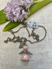 ANGELO DEL CUORE ROVESCIATO CERAM ROSA COD 9027