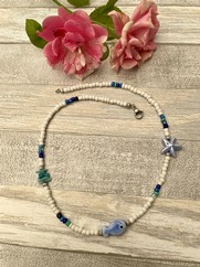 GIROCOLLO PESCE CERAMICA AZZURRO