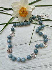 COLLANA PIETRA DURA AZZURRO POLVERE