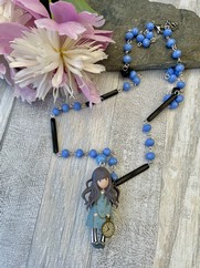 COLLANA SANTORO AZZURRO POLVERE