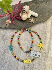 GIROCOLLO PESCE CERAMICA POIS GIALLO