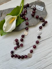 COLLANA PIETRA DURA AMARANTO