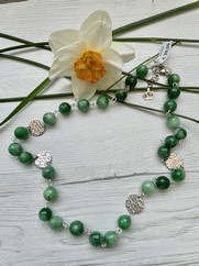 COLLANA PIETRA DURA VERDE PRATO