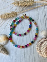 GIROCOLLO CON AGATE MULTICOLOR