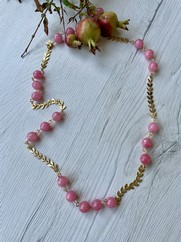 COLLANA LUNGA PIETRA DURA ROSA