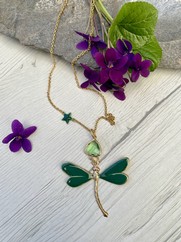 CIONDOLO LIBELLULA VERDE 