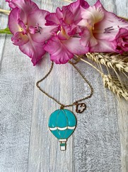 COLLANA MONGOLFIERA TURCHESE