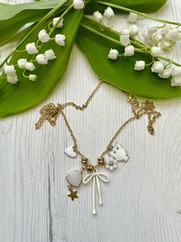 COLLANA CHARMS FIOCCO BIANCO