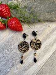 ORECCHINI COTONE GIAPPONESE ORO NERO