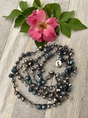 COLLANA UNCINETTO GRIGIO ANTRACITE