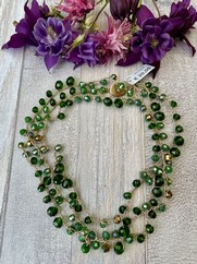 COLLANA UNCINETTO VERDE SMERALDO