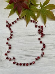 COLLANA UNCINETTO CORTA BORDEAUX 