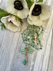 COLLANA UNCINETTO LIBELLULA SMALTATA TIFFANY