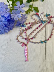 COLLANA UNCINETTO SARDINA ROSA MEDIO