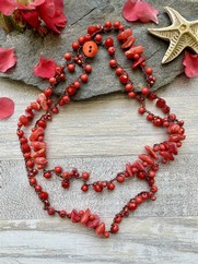 COLLANA UNCINETTO CORALLINI IN RESINA CORALLO