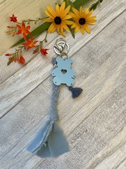 PORTACHIAVI CHARMS ORSETTO AZZURRO