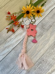 PORTACHIAVI CHARMS ORSETTO ROSA