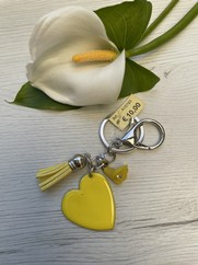 PORTACHIAVI CUORE GIALLO LIMONE