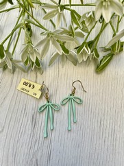 ORECCHINI FIOCCO VERDE ACQUA