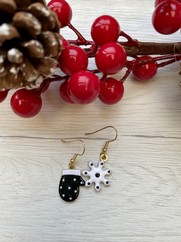 ORECCHINI NATALE NERO