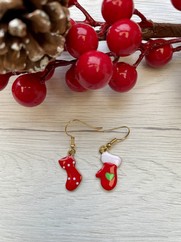 ORECCHINI NATALE ROSSO