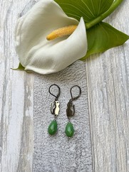 ORECCHINI CHARMS GATTI GOCCE VERDI