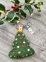 PORTACHIAVI  ALBERO NATALE ROSSO COD 7829