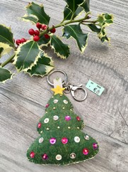PORTACHIAVI ALBERO NATALE FUXIA COD 7830