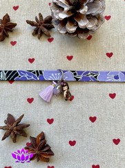 BRACCIALE COTONE GIAPPONESE FIORI LILLA